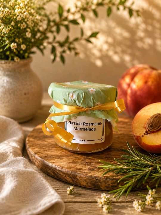 Pfirsich-Rosmarin-Marmelade