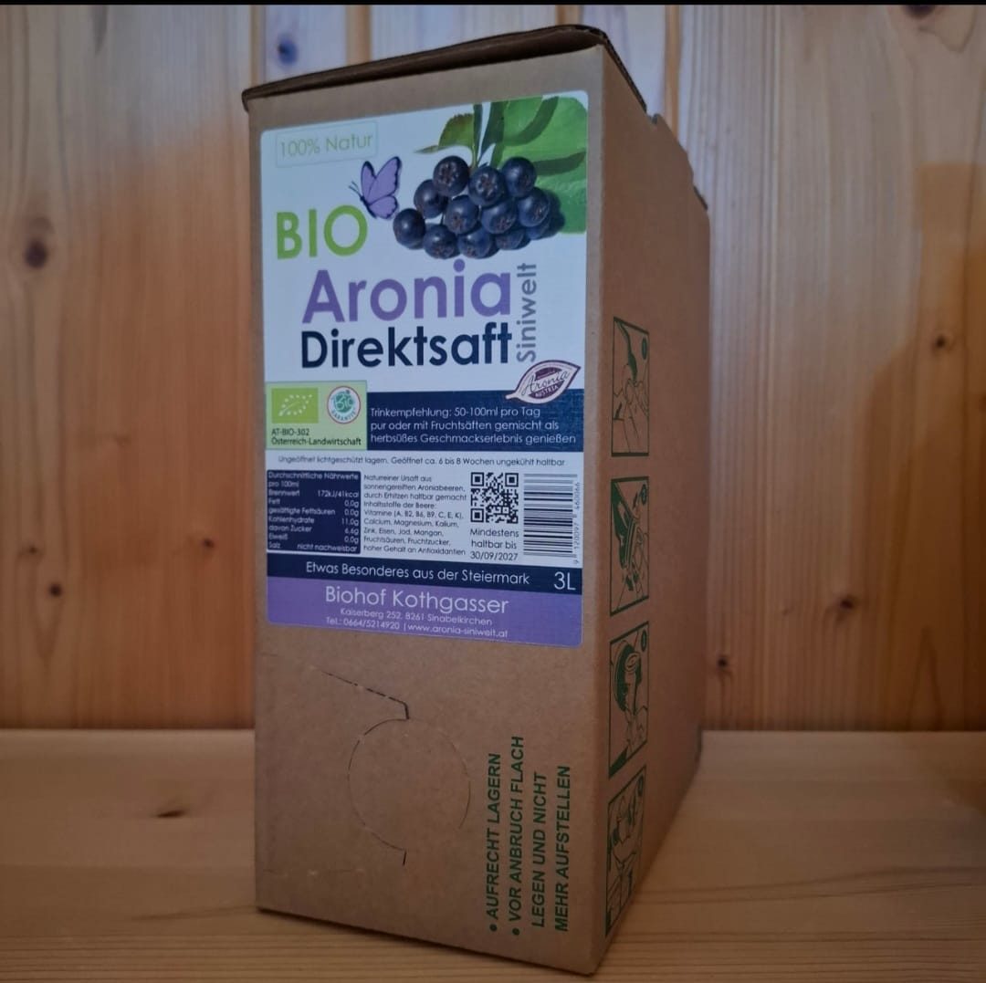 Bio Aronia Direktsaft 3l