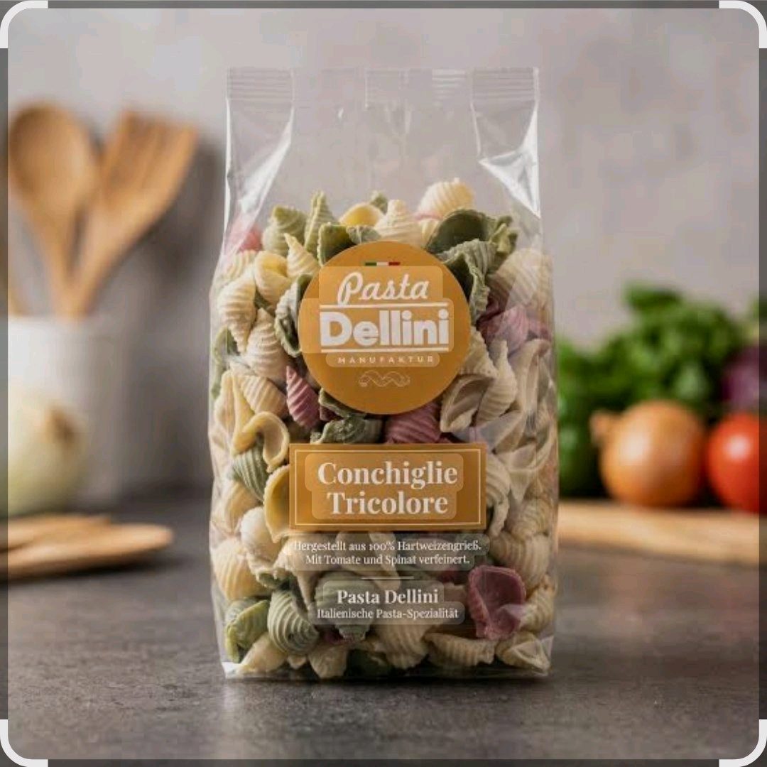 Italienische Nudeln, verschiedenste Sorten von Pasta Dellini
