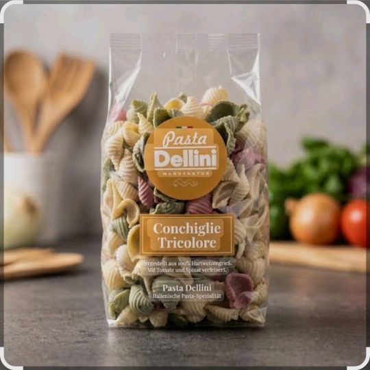 Italienische Nudeln, verschiedenste Sorten von Pasta Dellini
