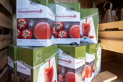 Steirischer Paradeisersaft „aus dem Vulkanland“ (die jungen WILDEN), 3 l Bag-in-Box, zum Kochen & Trinken