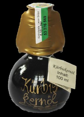 Steirisches Kürbiskernöl Geschenkflasche "Palla", 0,1 l