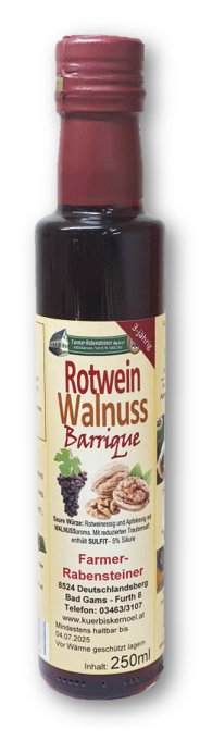 Rotwein Walnuss Barrique 3-jährig, 0,25 l