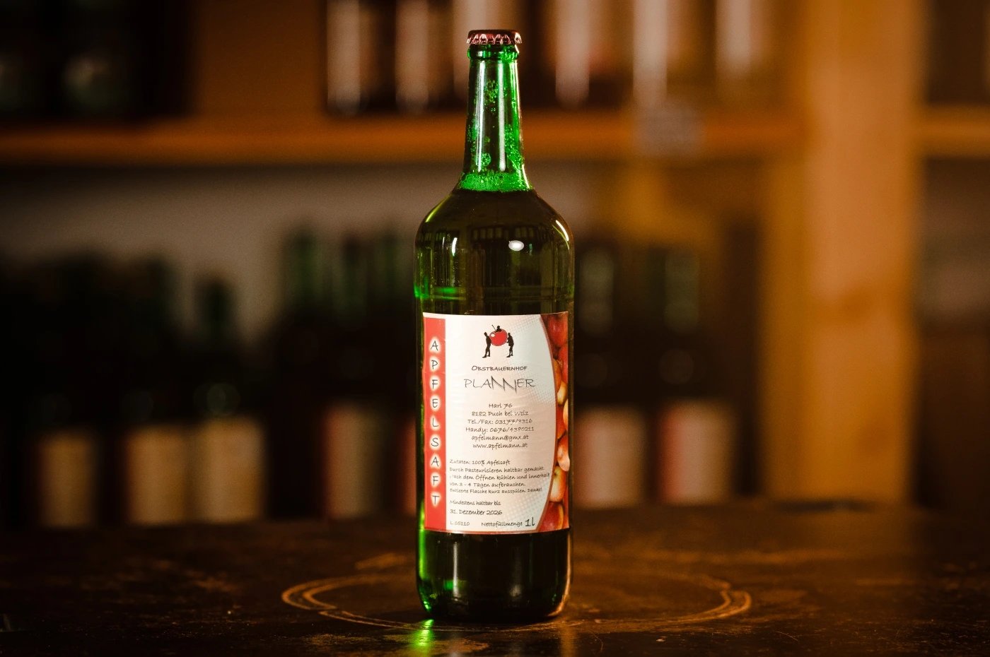 Apfelsaft, naturtrüb – Flasche 1 l
