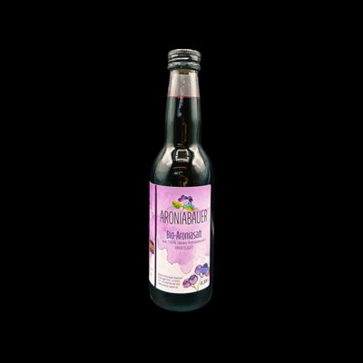 BIO Aronia Saft, ungesuesst (100% Direktsaft) - 0,33 l Flasche