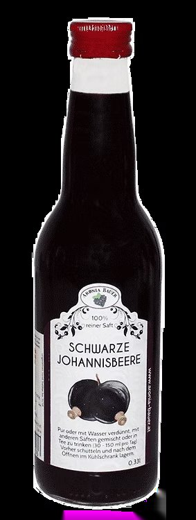 BIO Johannisbeersaft (schwarze Johannisbeere) - 0,33 l Flasche