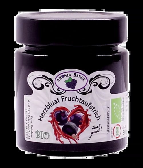 BIO 'Herzbluat' Fruchtaufstrich (Beeren-Cuvee) - 180 g Glas