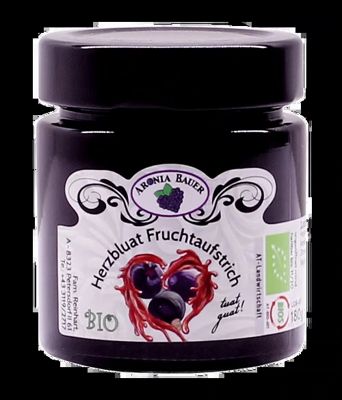 BIO 'Herzbluat' Fruchtaufstrich (Beeren-Cuvee) - 180 g Glas