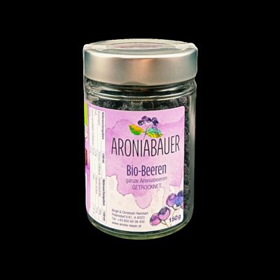 BIO Aronia Beeren, getrocknet - 140 g Glas