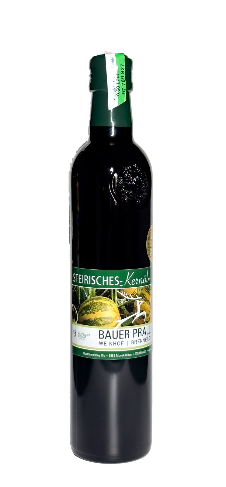 Steirisches Kürbiskernöl g.g.A., 0,5 l (auch in 1 l und 0,25 l erhältlich)