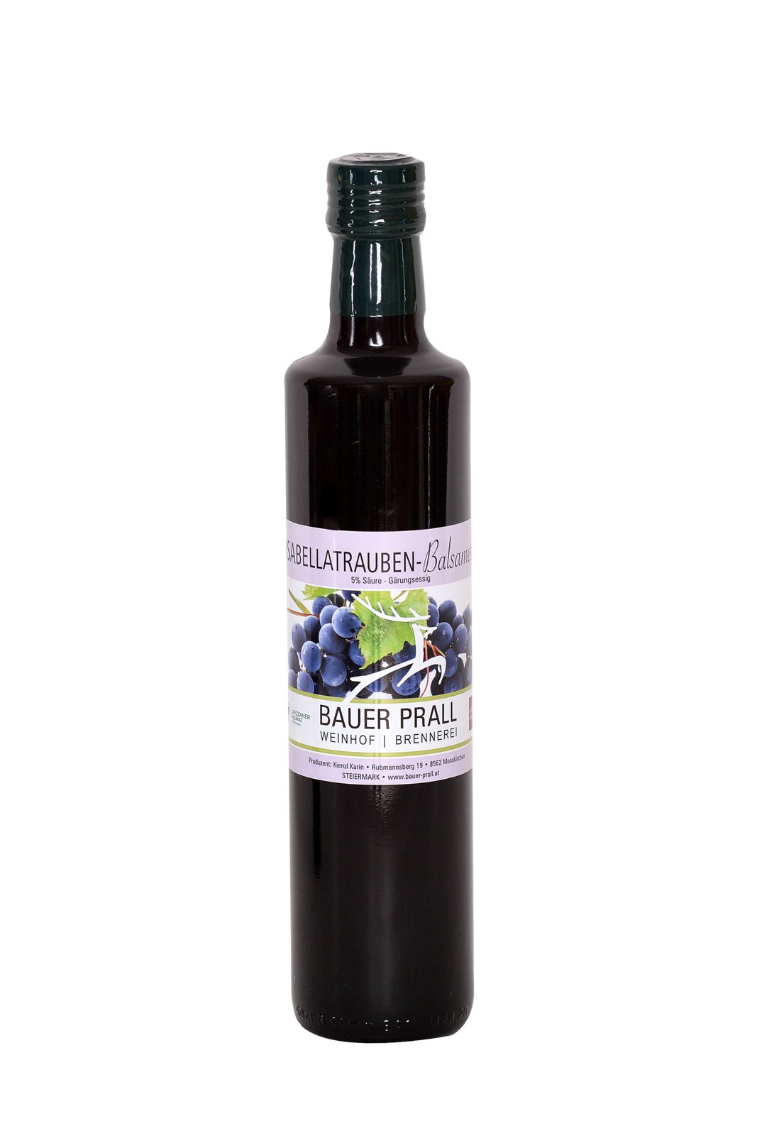 Isabellatrauben-Balsamessig, 0,5 l (auch in 0,25 l und 0,1 l erhältlich)