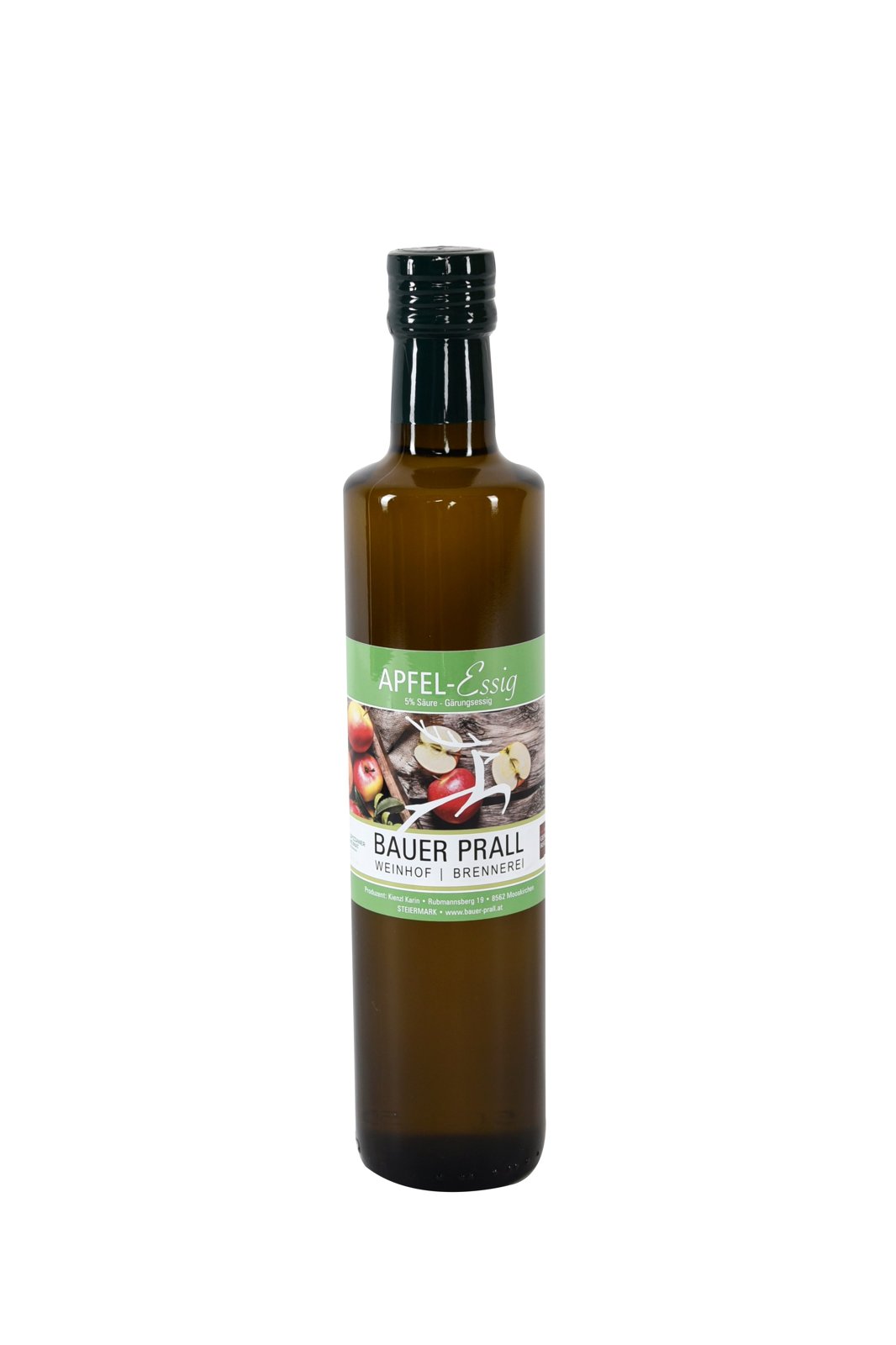 Apfel-Essig (Gärungsessig), 0,5 l (auch in 1 l, 0,25 l und 0,1 l erhältlich)