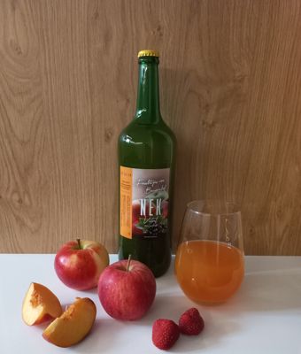 Mischsaft "Vital" (Apfel-Pfirsich-Beeren), 100% steirisch, 1 l Flasche