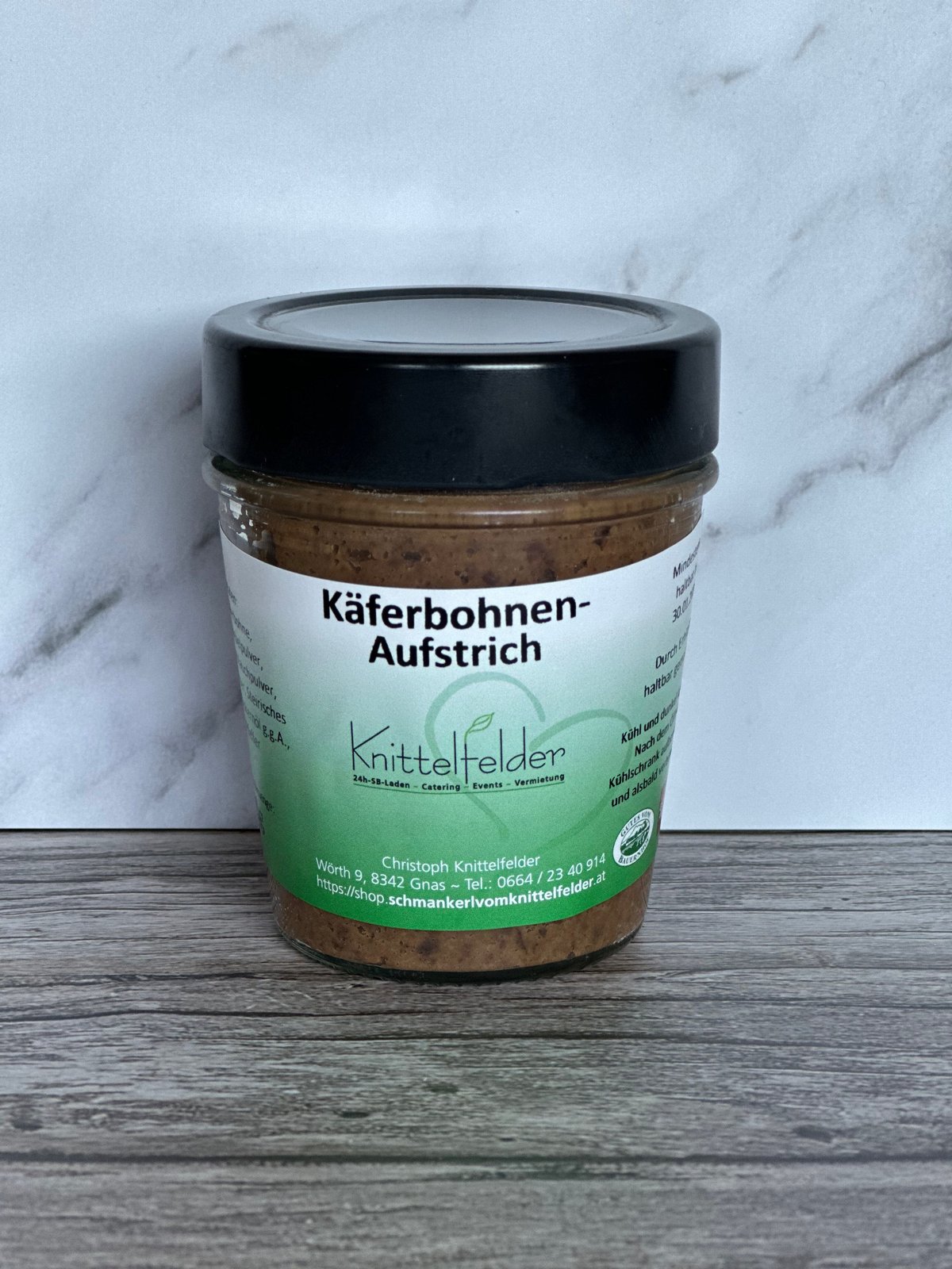 Steirischer Käferbohnen-Aufstrich (vegan, mit Käferbohne g.U. & Kürbiskernöl g.g.A.), 160 g