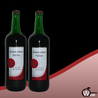 Johannisbeernektar (eigene Erzeugung "Obstbau Weiß"), 1 l Flasche
