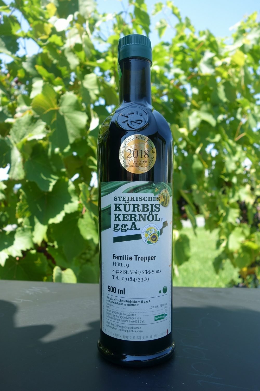 Steirisches Kürbiskernöl g.g.A., 500 ml Glasflasche