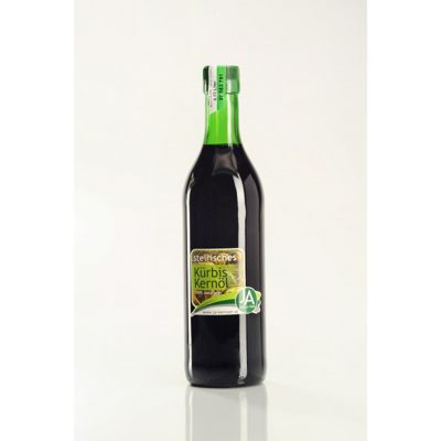 Steirisches Kürbiskernöl g.g.A., Glasflasche 0,5 l (auch in 1 l und 0,25 l erhältlich)