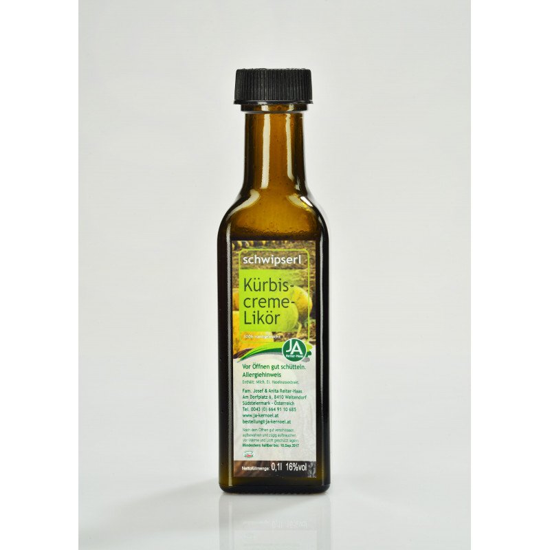 Kürbiscreme-Likör "schwipserl", Glasflasche 0,1 l (16 % vol.)