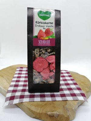 Kürbisknabberkerne Erdbeer-Vanille, 60 g