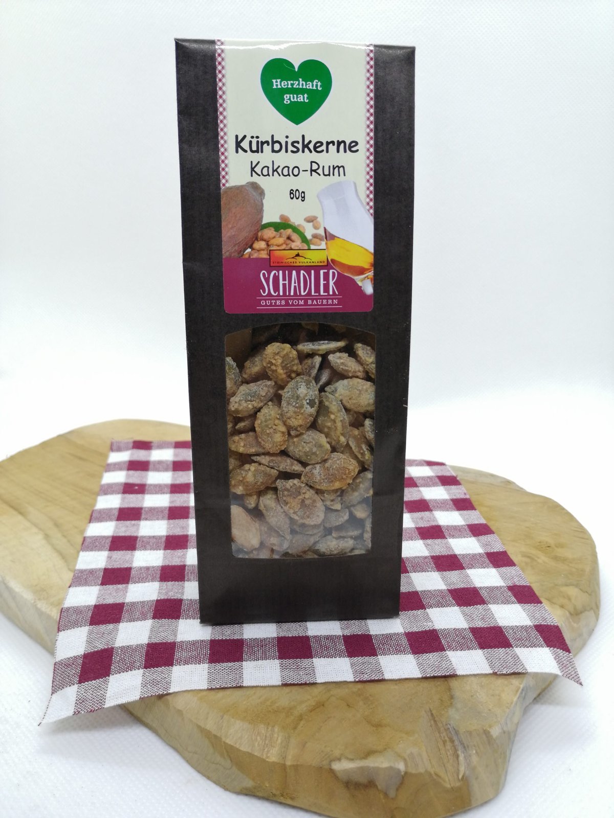 Kürbisknabberkerne Kakao-Rum, 60 g