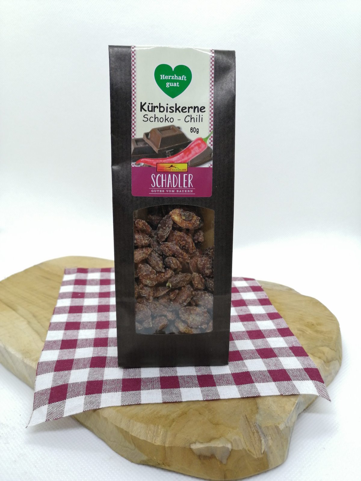 Kürbisknabberkerne Schoko-Chili, 60 g