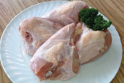 Hendl-Brust (mit Knochen), frisch