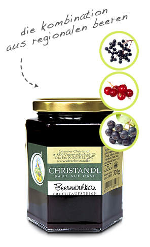 Beerenvulkan Marmelade Fruchtaufstrich