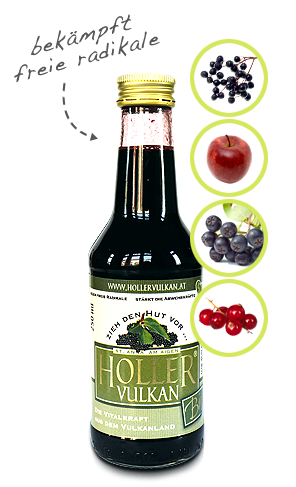Bio Holler Vulkan mit Holunder und Aronia - 250 ml